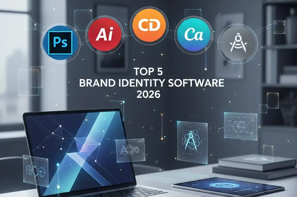 أفضل 5 برامج تصميم لتطوير هوية شركتك التجارية في 2026